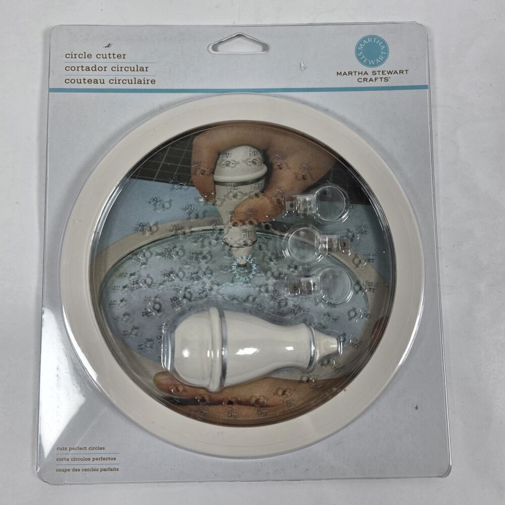 Martha Stewart Crafts Circle Cutter w Handle And 3 Blades NEW 2009